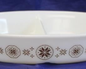 296 - "Town & Country" Divided Pyrex Dish 1 1/2 quart