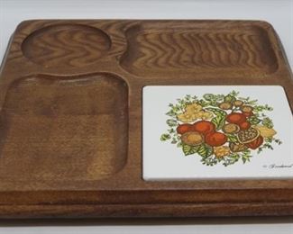 295 - Retro Cheese Tray by Goodwood 10" square