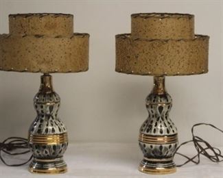 299 - Pair of Matching Atomic Lamps 15.25 tall