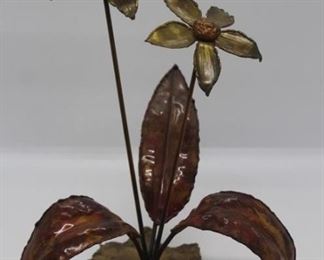 300 - Brass & Metal Art Statue, signed Patterson 10" tall