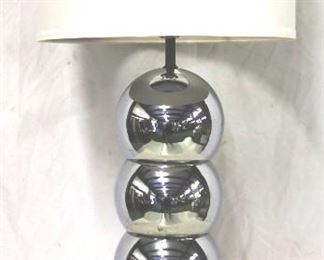 312 - Kovacs chrome stacked ball table lamp 32 tall