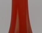 320 - Vintage Tomato Slag Glass Swung Vase 15" tall
