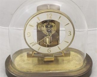 332 - Vintage Kundo Glass Dome Clock with Base