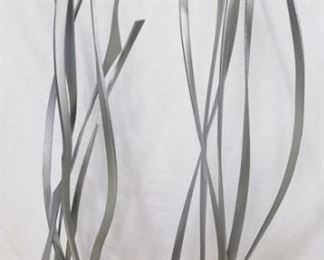 391 - Brutalist powder coated sculptures 55 & 61 tall