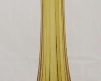 408 - Amber glass swung vase 18" tall