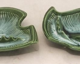 433 - Pair California Art pottery ash trays 7 1/2 x 6