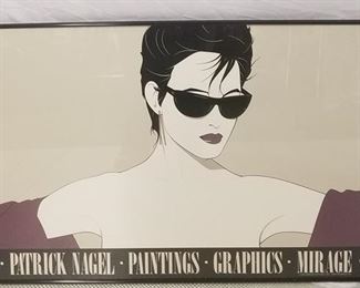 455x - Patrick Nagel signed & framed print 23 x 34