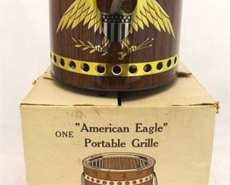 458 - American Eagle portable grill in box 11 1/2 x 11