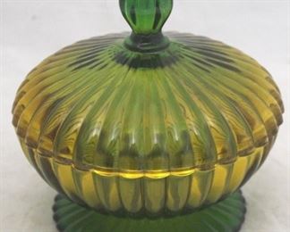 482 - Glass covered candy dish 6 1/2 x 7 1/2