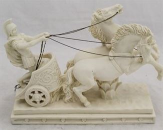 490 - Chariot statue 11 x 8 x 3 1/2