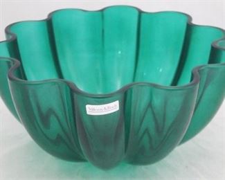 492 - Villeroy & Boch glass bowl 12 1/2 x 6 1/2