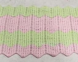 497 - Afghan swaddle blanket 24 x 68