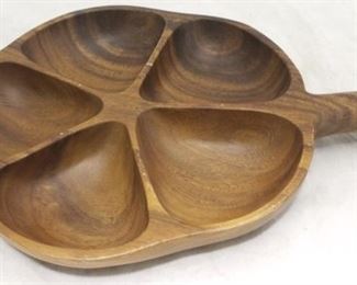519 - Wooden 5 part serving bowl 2 x 16 1/2