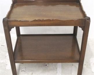 544 - 2 Tier mahogany table 26 x 25 x 17