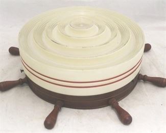 555 - Ship's wheel vintage fixture 14" round
