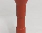 631 - Vintage orange weighted smoking stand 22" tall