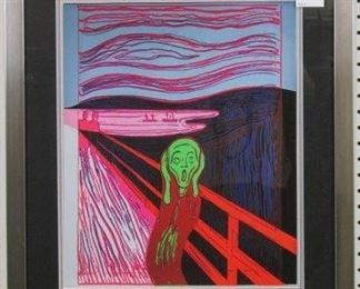 664 - The Scream Giclee by Andy Warhol after Edvard Munch 22 x 25 1/4