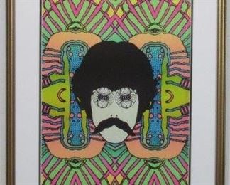 667 - Self Portrait Giclee by Peter Max 23 1/2 x 31 1/4