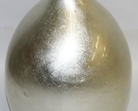 677 - Silver art glass vase 15" tall x 8