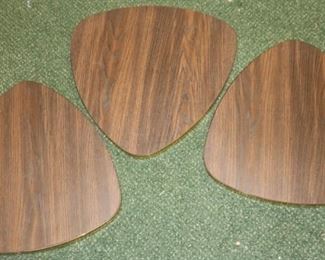 683 - 3 Guitar pick table tops only - no legs 17 x 17