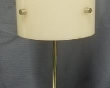 700 - Sonneman fixed acrylic shade chrome base lamp 31" tall