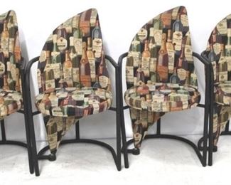 723 - 4 Cal-Style Milo Baughman unusual chairs 37 x 21 x 22