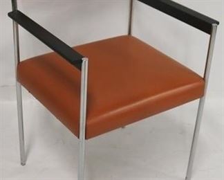 738 - Harvey Probber vintage orange arm chair 30 x 22 x 21