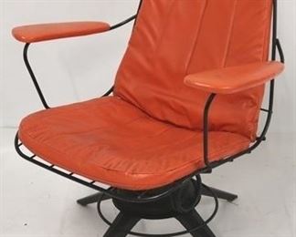 749 - Orange Homecrest spring rocker 33 x 26 1/2 x 15
