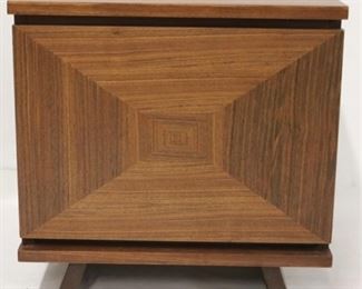 752 - Inlay front one door bedside stand 23 x 22 1/2 x 17 shelf inside