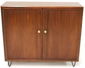 758 - 1960s Hairpin leg double door cabinet 31 x 36 x 12