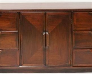 774 - Vintage mid-century triple dresser 30 x 68 x 18