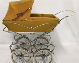 778 - Vintage pram baby stroller - Cadillac emblem 44 x 20 x 48