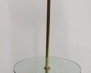 790 - Laurel vintage cone base floor lamp w/glass table 54 1/4