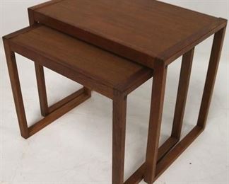 797 - Danish rosewood Kai Kristiansen nesting table set dovetailed joints 20 x 24 x 16