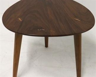 804 - Triangular inlaid side table 18 x 21 1/2 x 21