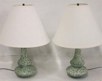 818 - Pair vintage mid-century table lamps 28" tall