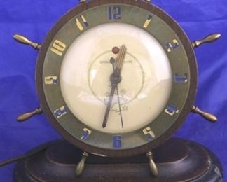 1103 - General Electric vintage nautical clock 7 1/2 x 7