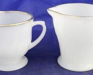 1110 - 2 Fire King creamers