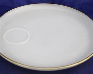 1111 - Fire King milk glass snack plate 9" round