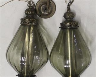 1280 - Pair of Glass Fixtures 24" long