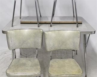 1458 - Vintage 5 piece dinette set with leaf Table 29 x 48 x 36