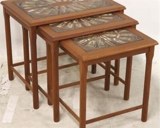 2502 - Danish teak Mobelfabrikken Toften table set 19 x 22 x 16 Tile top