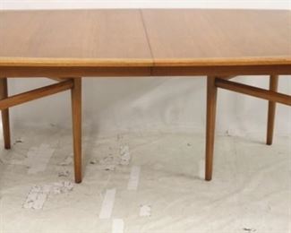 2504 - Drexel Heritage mid-century inlaid dining table 30 x 64 x 42 2 leaves 19 1/2 wide each still in box table pads