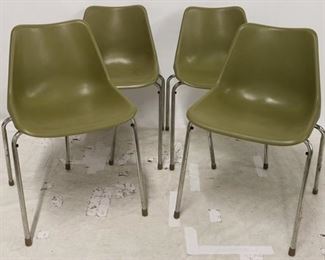 2508 - Set of 4 Vintage Virco Plastic Chairs 30" h x 21" w x 20" d