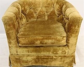 2519 - Upholstered Vintage Drum Side Chair, by Penneys 25" h x 30" w x 31" d