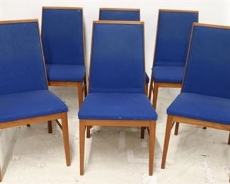 2528 - Set of 6 Upholstered Side Chairs by Drylund 36" h x 19" w x 18.5 d