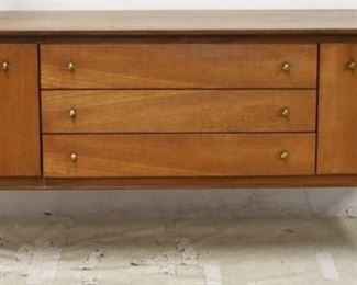 2723 - Danish teak credenza 29 x 72 x 18 few scratches, small chip on corner