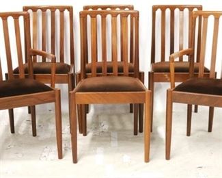 2725 - Mid-century set of 6 teak chairs by Meredew 35 x 21 x 18 1/2