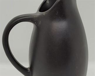 907 - Royal Haegar black pitcher 10" tall