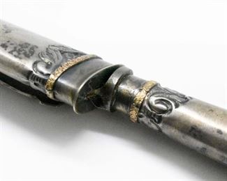 Alpaca Silver Gaucho Fixed Blade Knife with Sheath